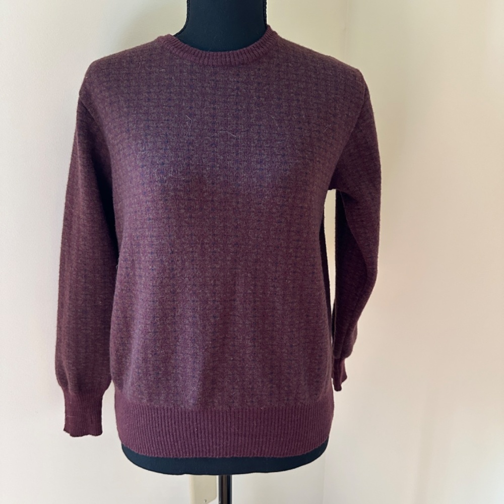 **NORDSTROM* Burgundy Long Sleeve Wool Sweater Size Medium (fits like a small)